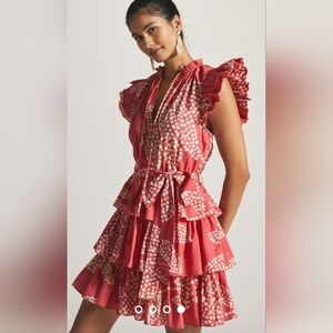NWT Anthropologie Verb by Pallavi Singhee Boho Ruffle Mini Dress